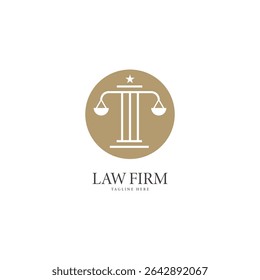 ícone de vetor de modelo de logotipo de design de escritório de advocacia