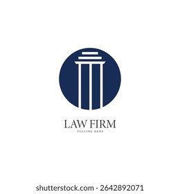ícone de vetor de modelo de logotipo de design de escritório de advocacia