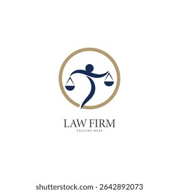 ícone de vetor de modelo de logotipo de design de escritório de advocacia