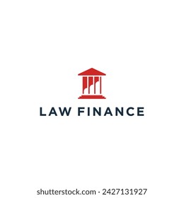 Law Firm Finance logo design vector illustration