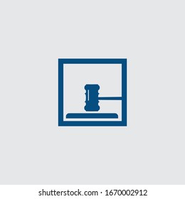 Law Firm icon Logo symbol Template isolated on white background 