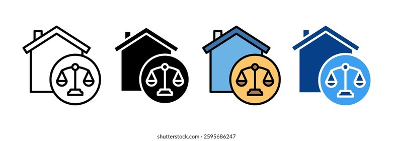 Law Firm Icon Set Multiple Style Collection