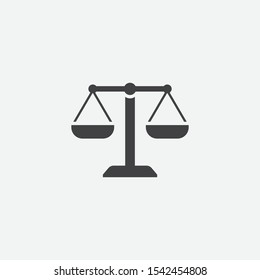 Law firm Icon, simple Law Icon design, Justice icon, Scales Of Justice design illustration