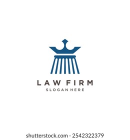 Law firm icon vector logo design with creative concept Premium Vector