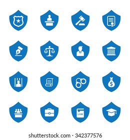 law Firm icons set 