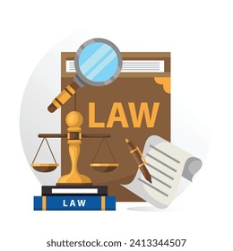 Law firm illustration design for law firm