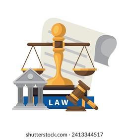 Law firm illustration design for law firm