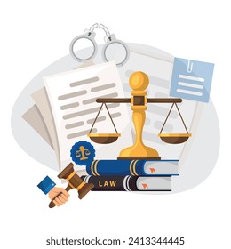 Law firm illustration design. Vector design