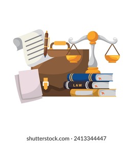 Law firm illustration design. Vector design