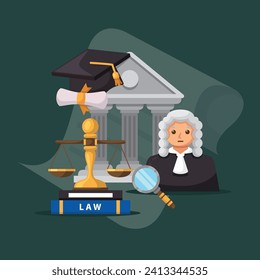 Law firm illustration design. Vector design