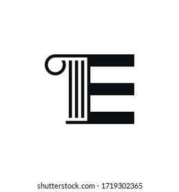 Law firm initial E Letter Logo Design