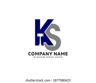 Law Firm Initial KS Letter Logo Design