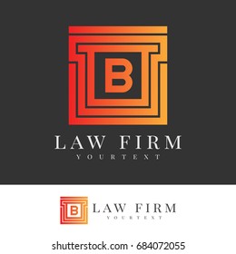 law firm initial Letter B Logo design