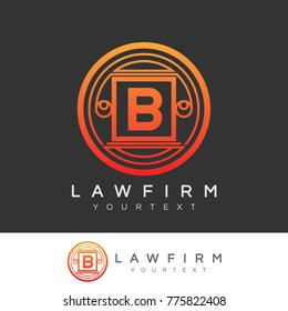 law firm initial Letter B Logo design