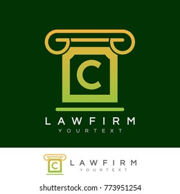 law firm initial Letter C Logo design