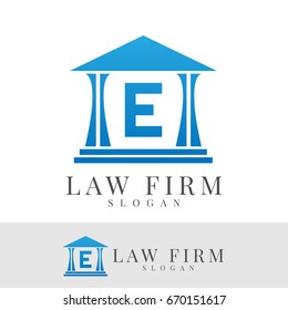 law firm initial Letter E Logo design