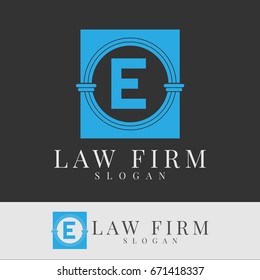 law firm initial Letter E Logo design