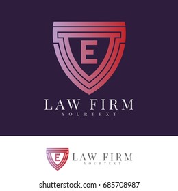 law firm initial Letter E Logo design