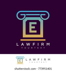 law firm initial Letter E Logo design