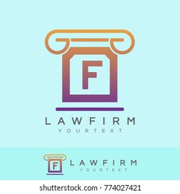 law firm initial Letter F Logo design