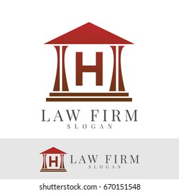 law firm initial Letter H Logo design