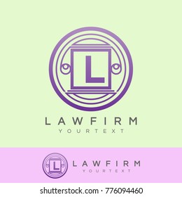 law firm initial Letter L Logo design