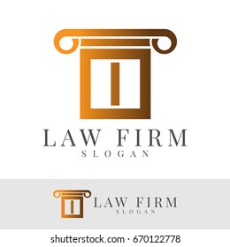 law firm initial Letter I Logo design