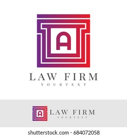 law firm initial Letter A Logo design