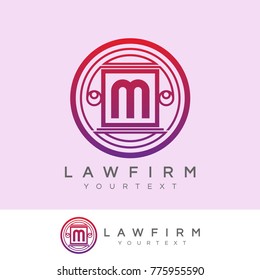 law firm initial Letter M Logo design