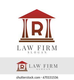 law firm initial Letter R Logo design