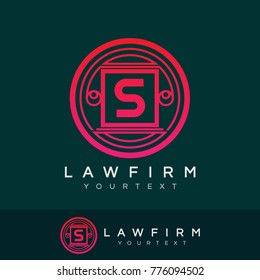 law firm initial Letter S Logo design