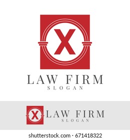 law firm initial Letter X Logo design