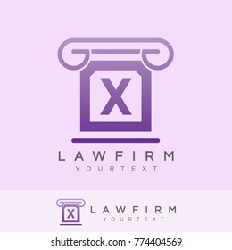 law firm initial Letter X Logo design