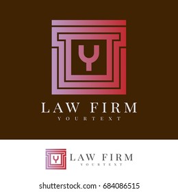 law firm initial Letter Y Logo design
