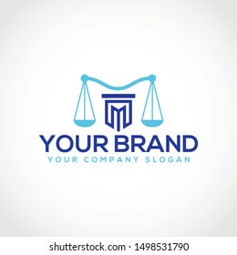 Law firm, Justice logo, creative logo for lawyer identity. Vector illustration premium symbol of law logo.