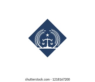 Law firm and justice logo vector template