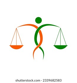 Law firm justice vector logo template