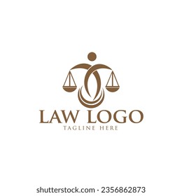 law firm legal with pillar logo icon vector template
