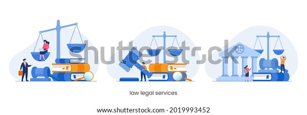law firm and legal services concept,\
lawyer consultant, flat illustration\
vector