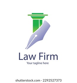 Law firm and legal support logo vector illustration  