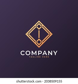 Law Firm Letter I Logo Design Template Element