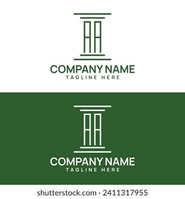 Law firm and letter logo design template