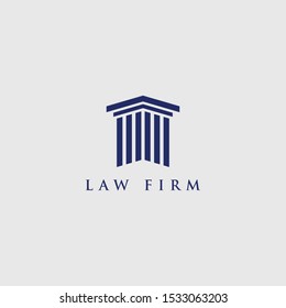 Law firm line trend logo icon vector design.