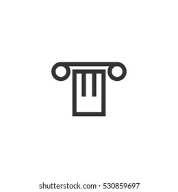 Law Firm Line Vector Logo Design Template