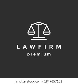 law firm logo, attorney at law logo, simple logo, logo for business, icon and vector on black background