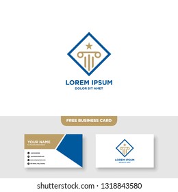 Law Firm Logo, Attorney Logo, Vector, Free Bussines Card Mockup