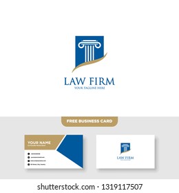 Law Firm Logo, Attorney Logo - Vector, Free Bussines Card Mockup