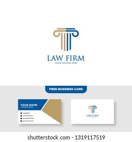 Law Firm Logo, Attorney Logo - Vector, Free Bussines Card Mockup