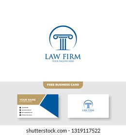 Law Firm Logo, Attorney Logo - Vector, Free Bussines Card Mockup