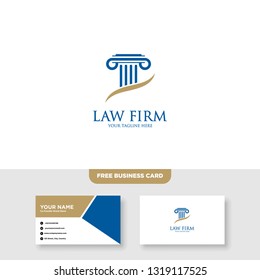 Law Firm Logo, Attorney Logo - Vector, Free Bussines Card Mockup